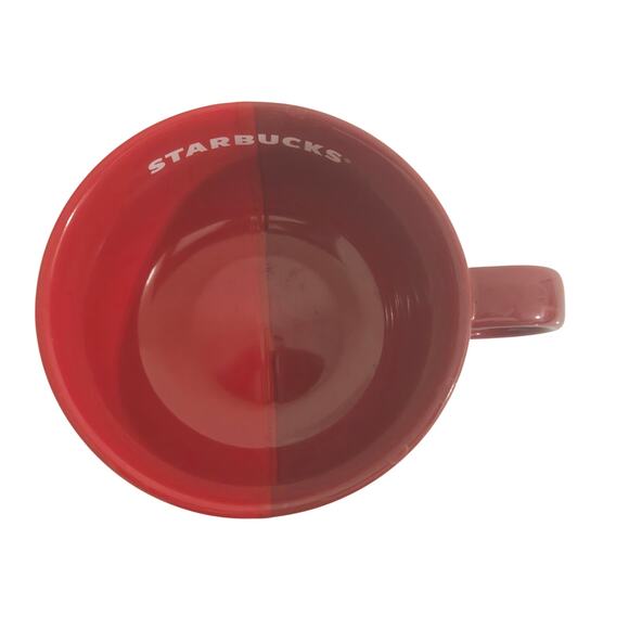 Starbucks Red Ceramic Coffee Mug Cup 10 oz – Classic Logo – Holiday Edition - Picture 4 of 5